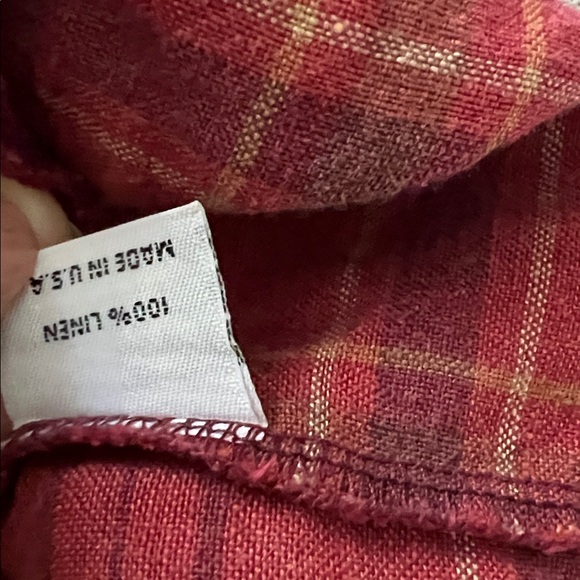 Vtg Bryn Walker Red Plaid Linen Jacket - Picture 8 of 8
